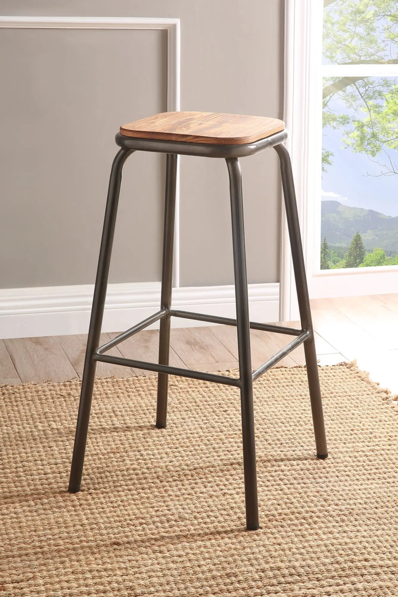 Scarus Natural & Gunmetal Bar Stool ACME East