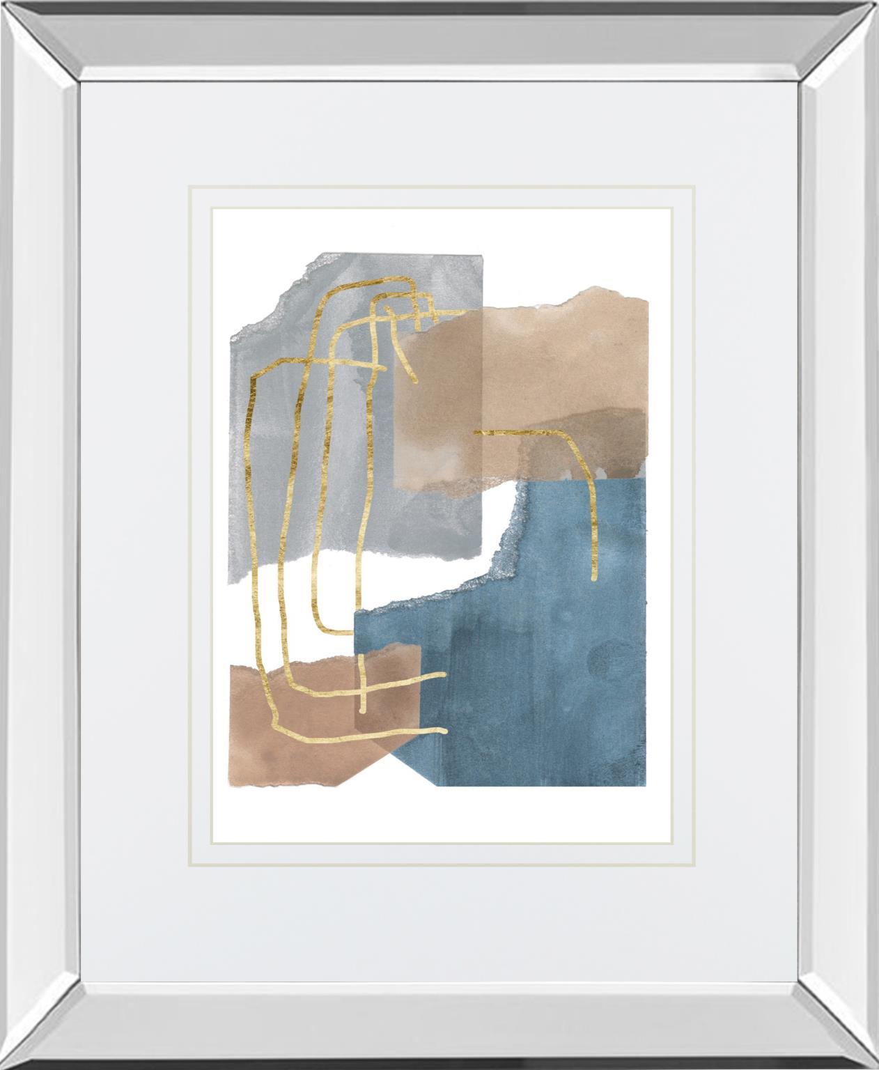 Matter Dissolving II By Melissa Wang, Mirrored Frame - Light Blue Classy Art