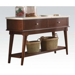 Acme Gasha Server in White/Walnut 72823 ACME East