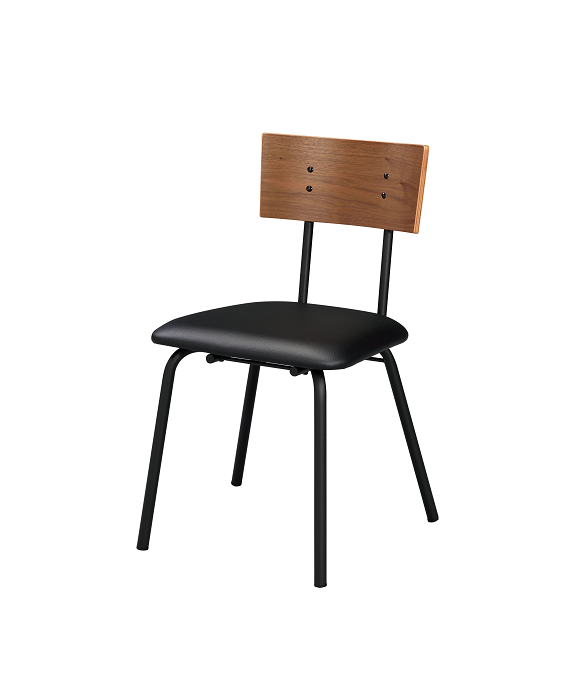 Jurgen PU, Oak & Black Side Chair ACME East