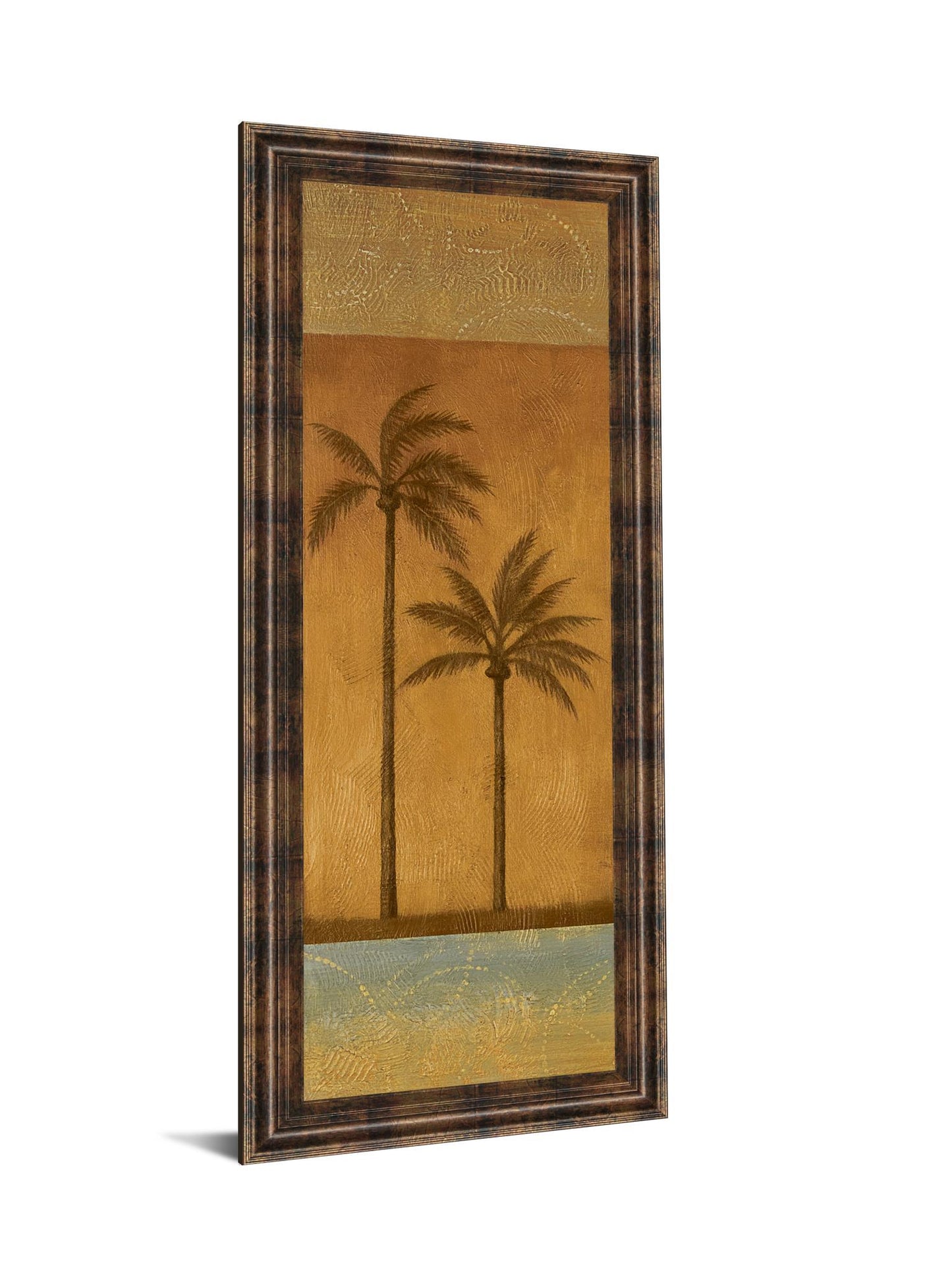 Golden Palm Il By Jordan Grey - Framed Print Wall Art - Dark Brown Classy Art