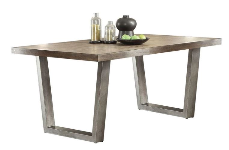 Acme Lazarus Dining Table in Gray 73110 ACME East