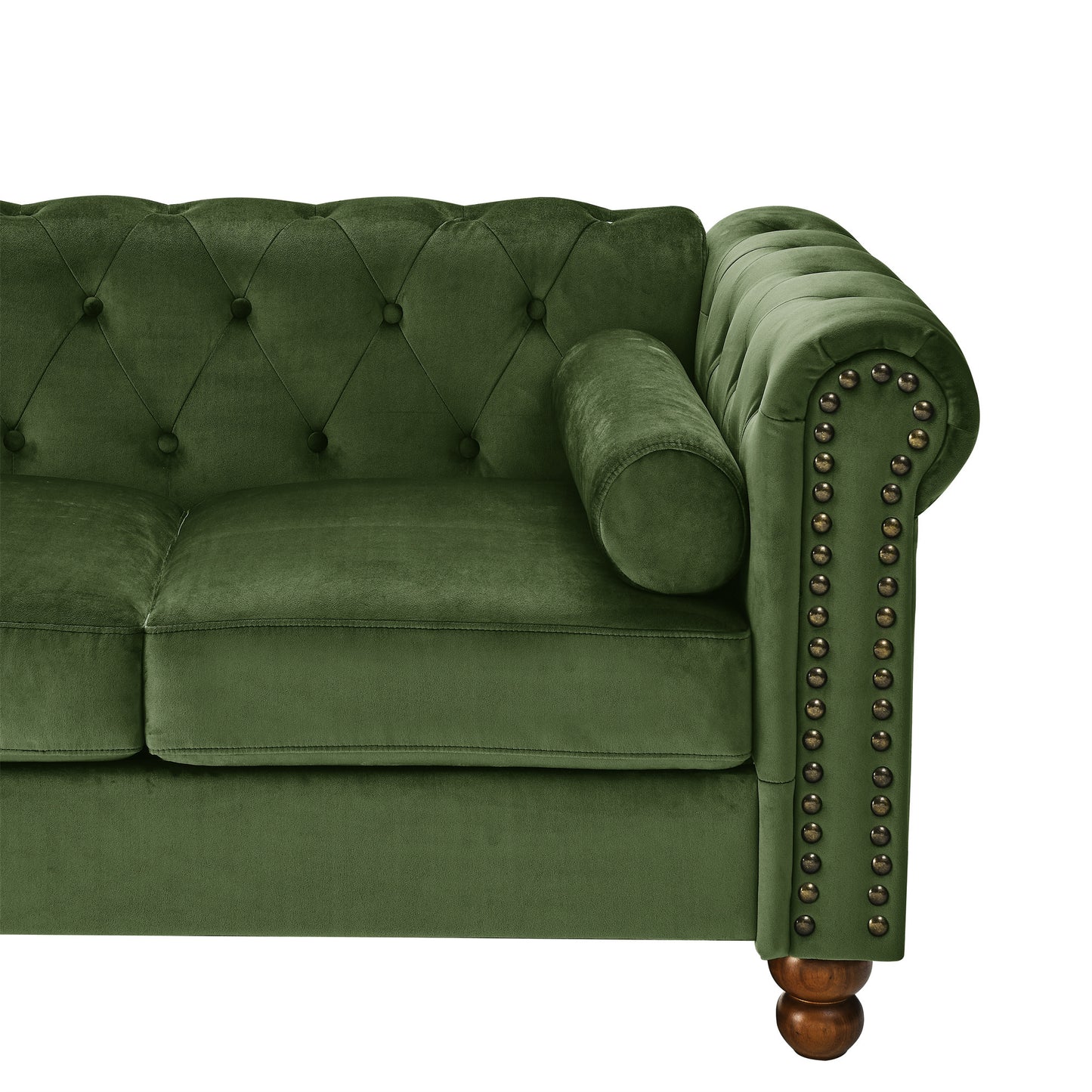 PHOYAL Large LOVE SEAT, Velvet Sofa TWO-seat Sofa  Classic Tufted Chesterfield Settee Sofa Modern 2 Seater Couch Furniture Tufted Back for Living Room (Green) ***(FREE SHIPPING)*** House to Home Furnishings LLC