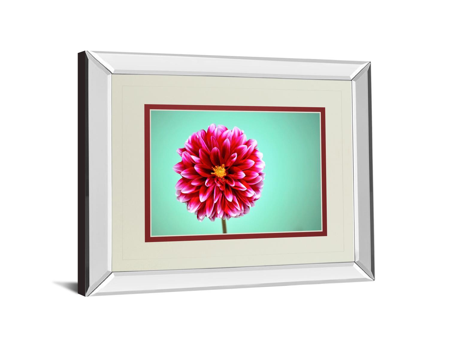 Zenia By Gail Peck - Mirror Framed Print Wall Art - Pink Classy Art