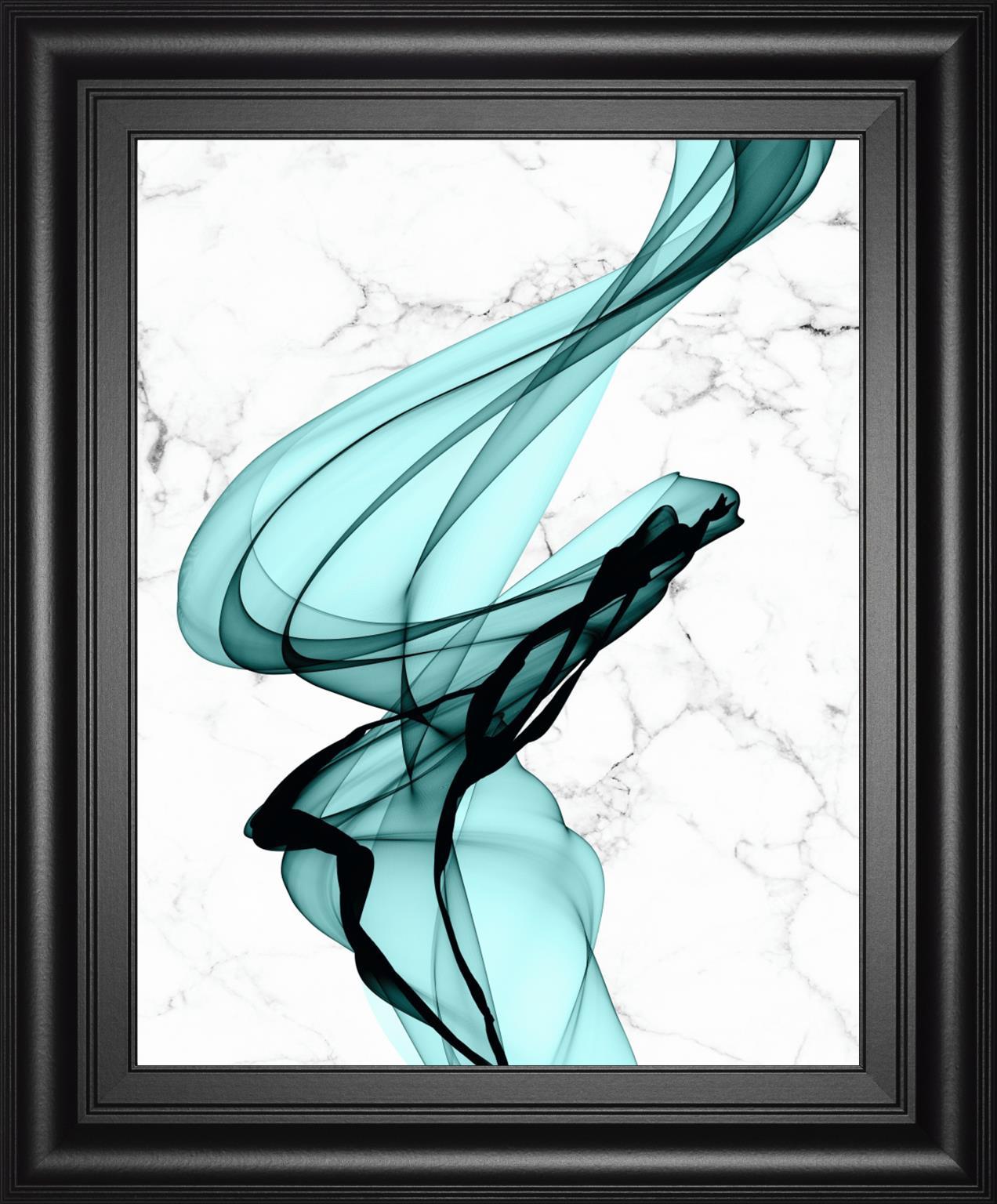 Teal Ribbons I Framed Print By Irena Orlov - Green Classy Art