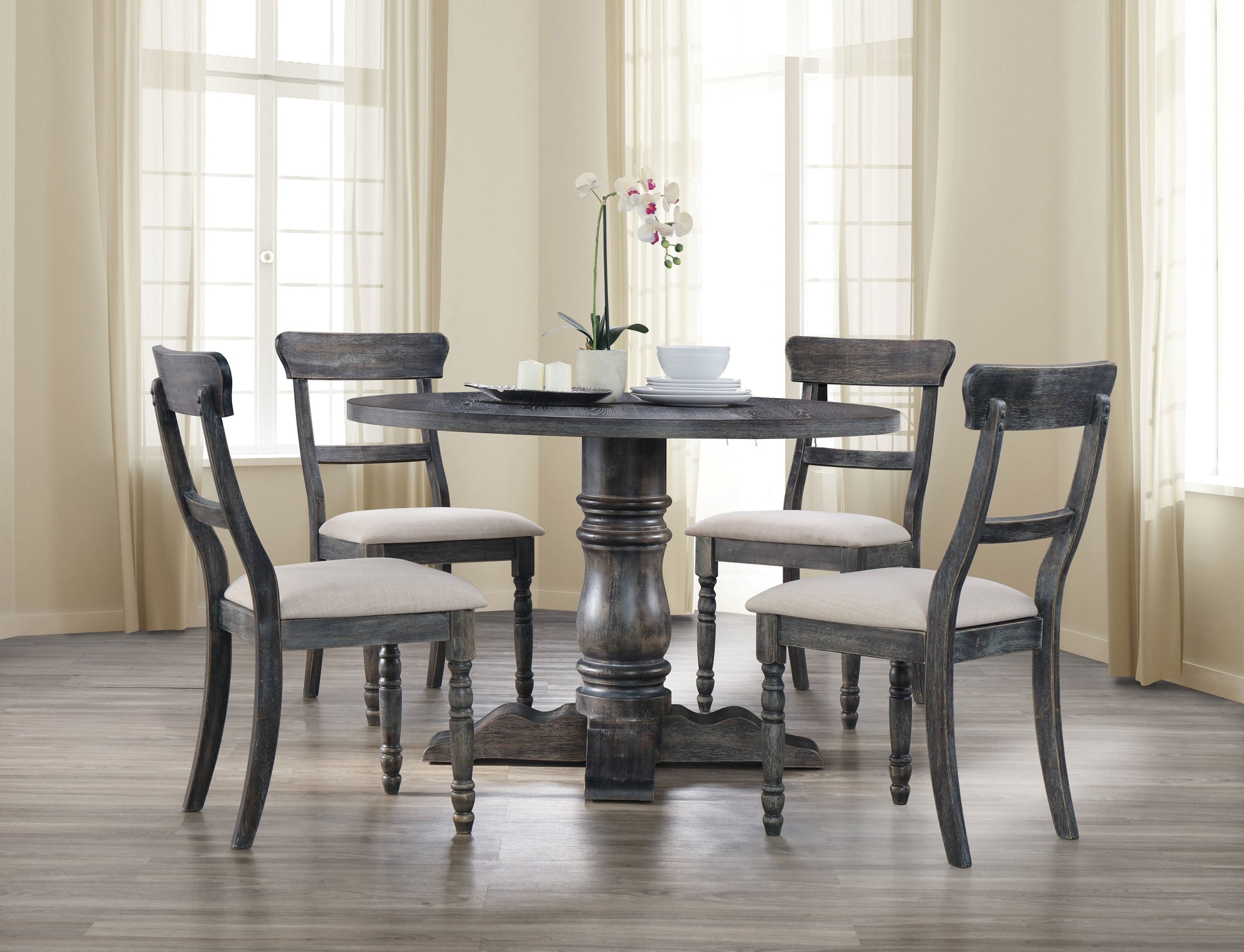 Leventis Weathered Gray Dining Table ACME East