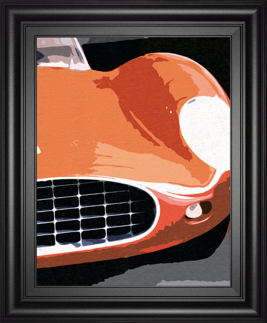 Ferrari Classic By Malcolm Sanders - Framed Print Wall Art - Red Classy Art