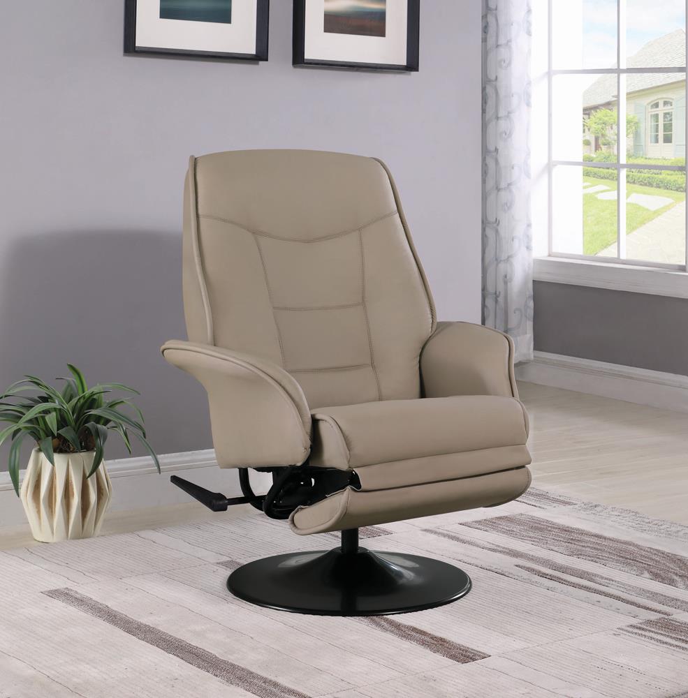 Berri Contemporary Beige Swivel Recliner Coaster Z2 Premium