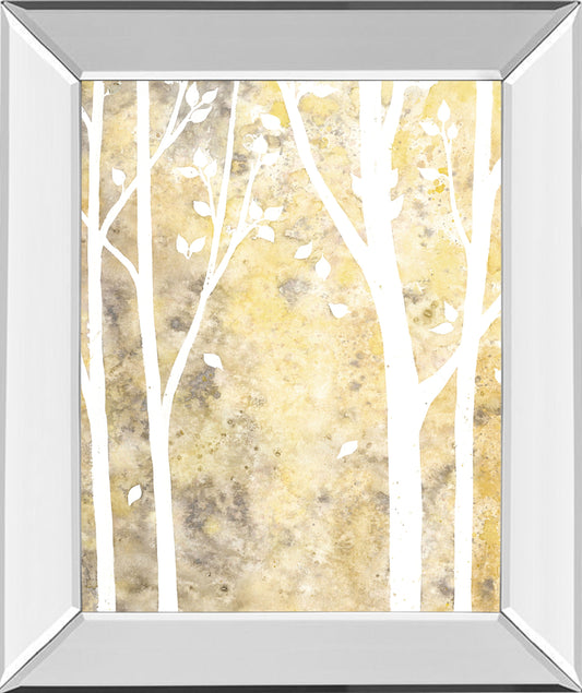 Simple State I By Debbie Banks - Mirror Framed Print Wall Art - Yellow Classy Art