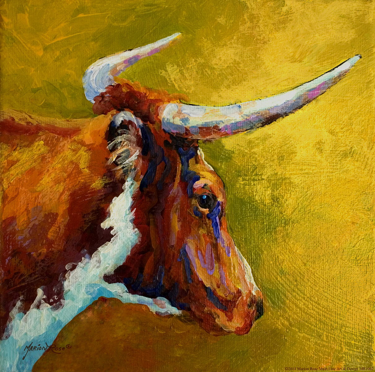 Steer By Marion Rose - Light Brown Classy Art