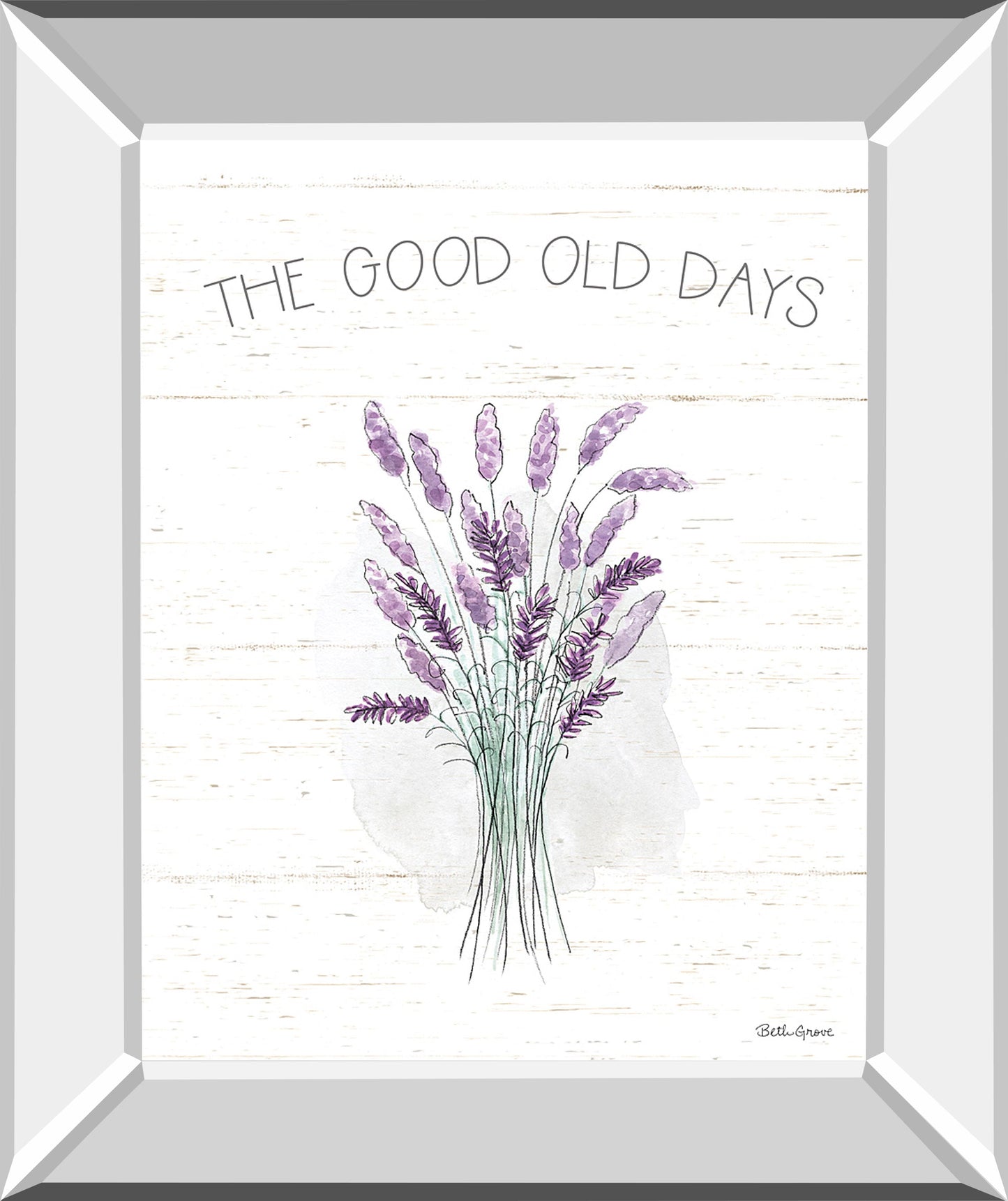 Farmhouse Cotton VII By Beth Grove - Mirror Framed Print Wall Art - White Classy Art