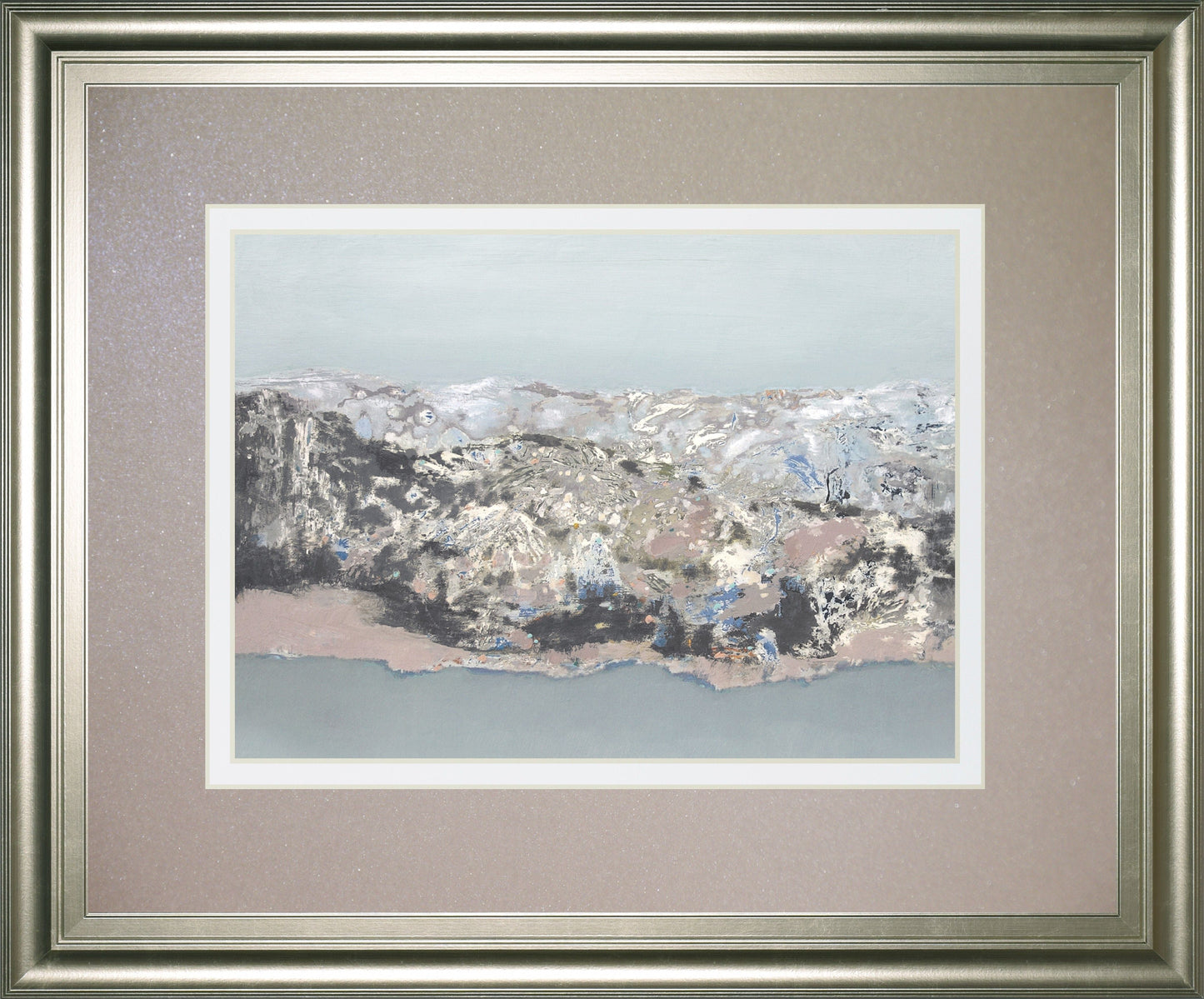 Terrain By Caroline Gold - Framed Print Wall Art - White Classy Art