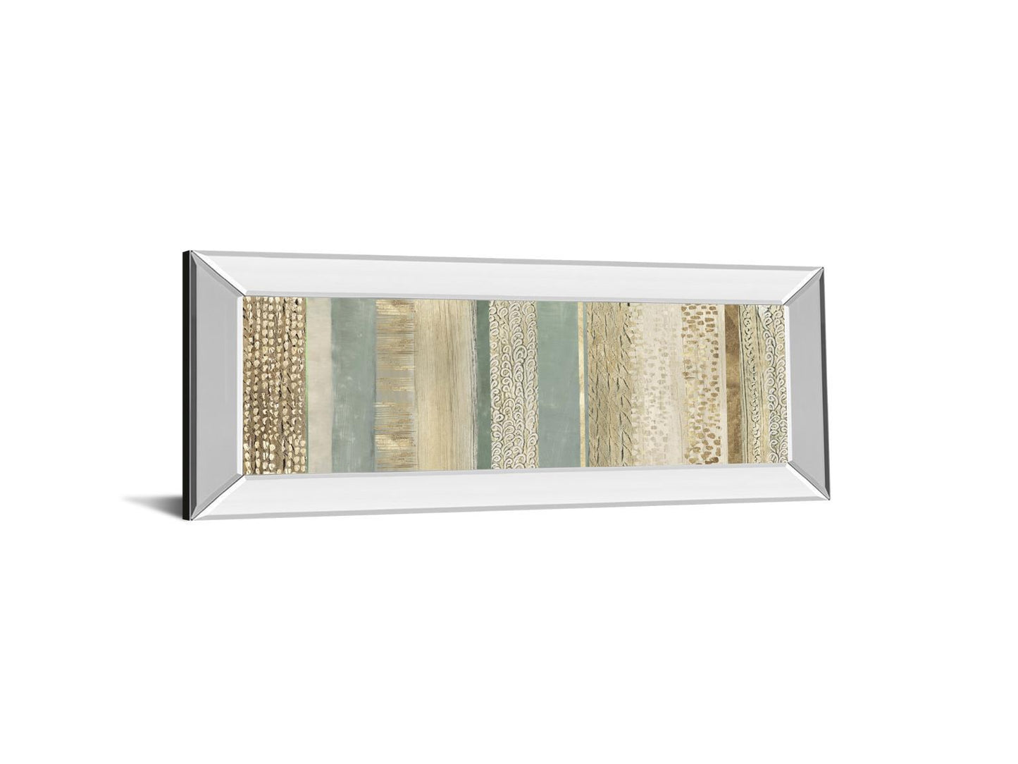 Placidity III By Tom Reeves - Mirrored Frame Wall Art - Light Brown Classy Art