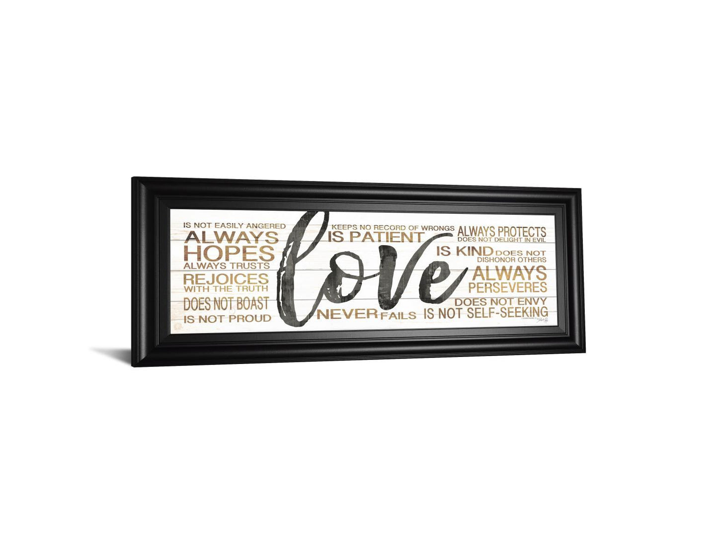 Love By Marla Rae - Framed Print Wall Art - White Classy Art