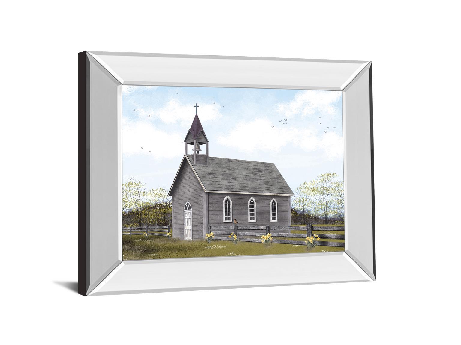 He Is Risen By Billy Jacobs - Mirror Framed Print Wall Art - Dark Gray Classy Art