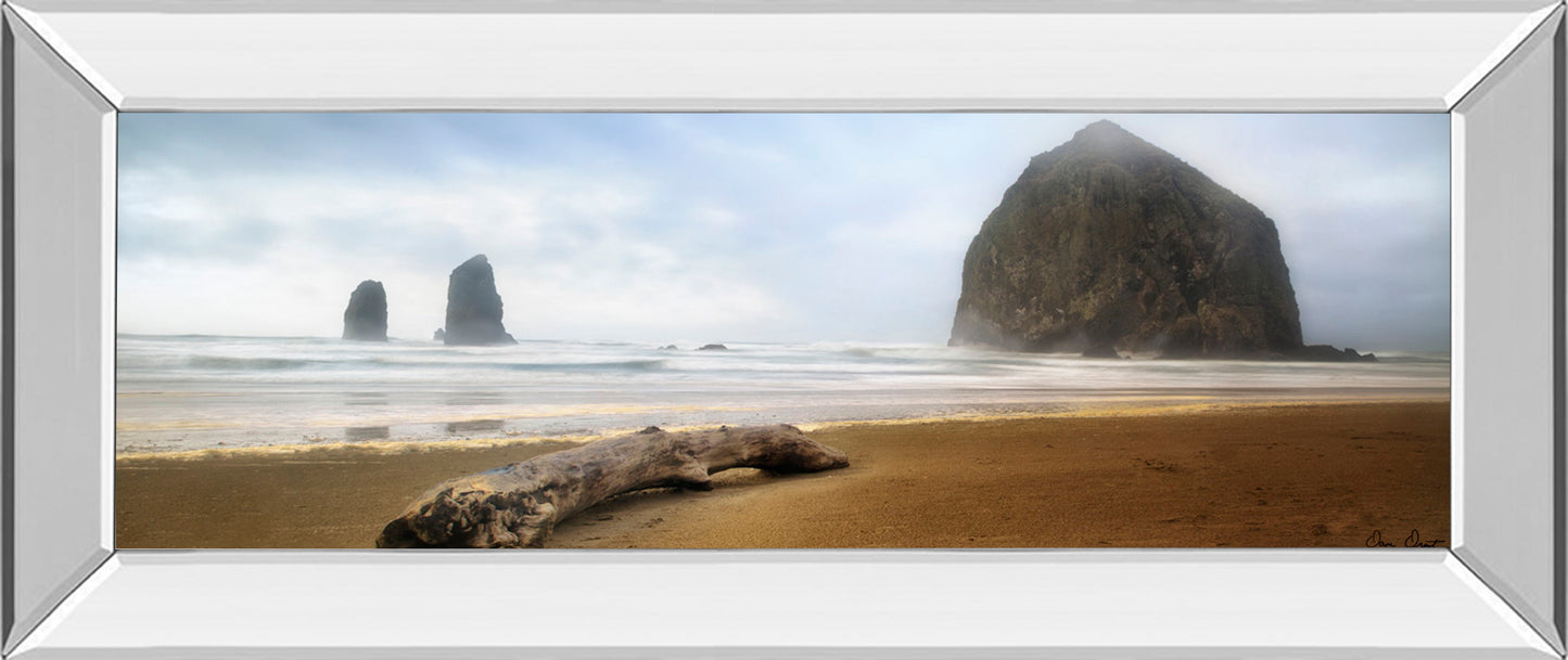 From Cannon Beach Il By David Drost - Mirror Framed Print Wall Art - Blue Classy Art