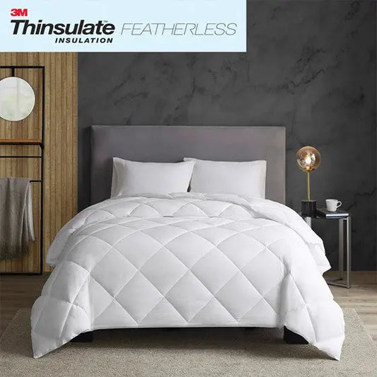 Cotton Down Alternative Featherless Comforter White Full/Queen Olliix.com