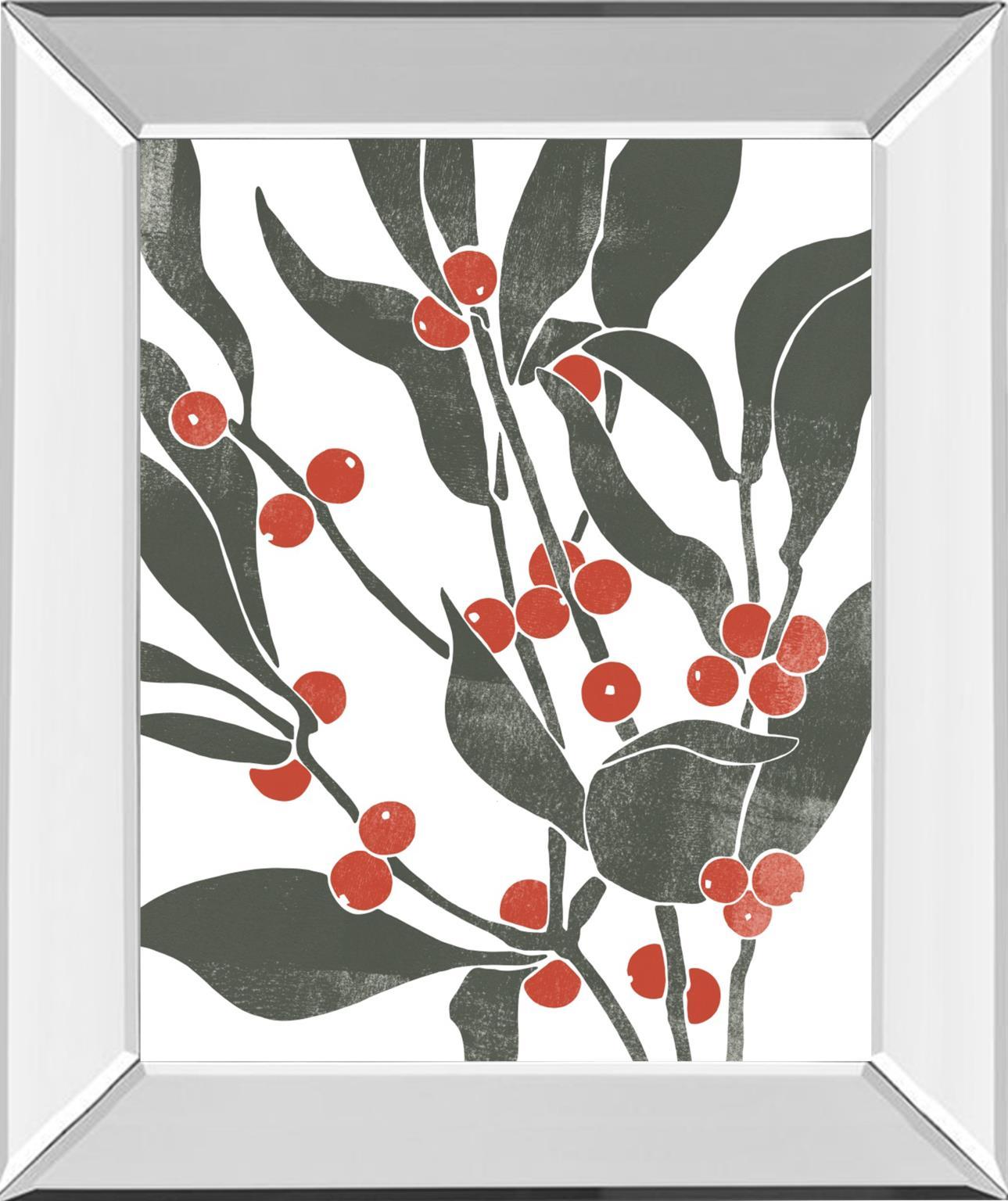 Colorblock Berry Branch II By Emma Scarvey - Red Classy Art