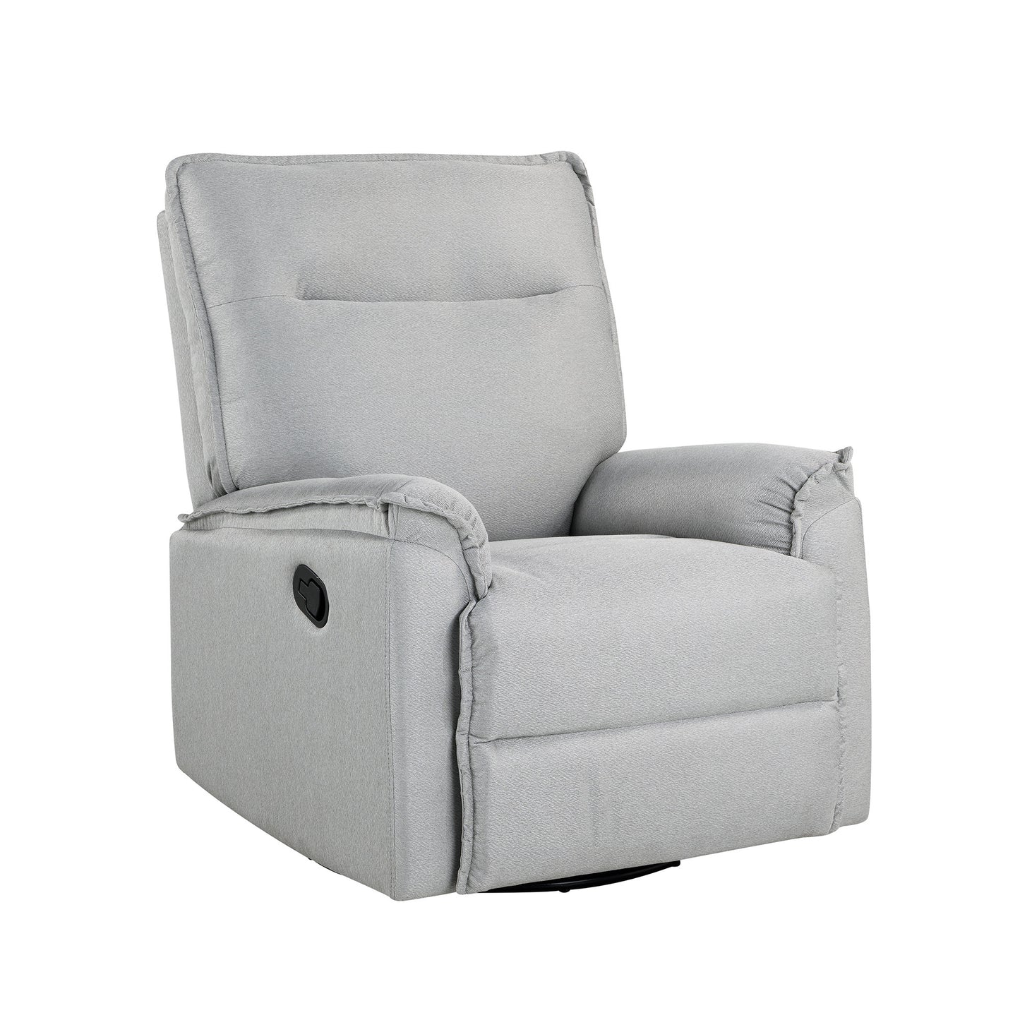 360° Degree Swivel Upholstered Manual Recliner Chair Theater Recliner Sofa Nursery Glider Rocker for Living Room, Grey House to Home Furnishings LLC