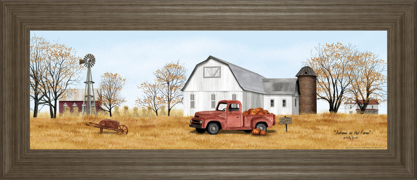 Autumn On The Farm By Billy Jacobs - Light Brown Classy Art