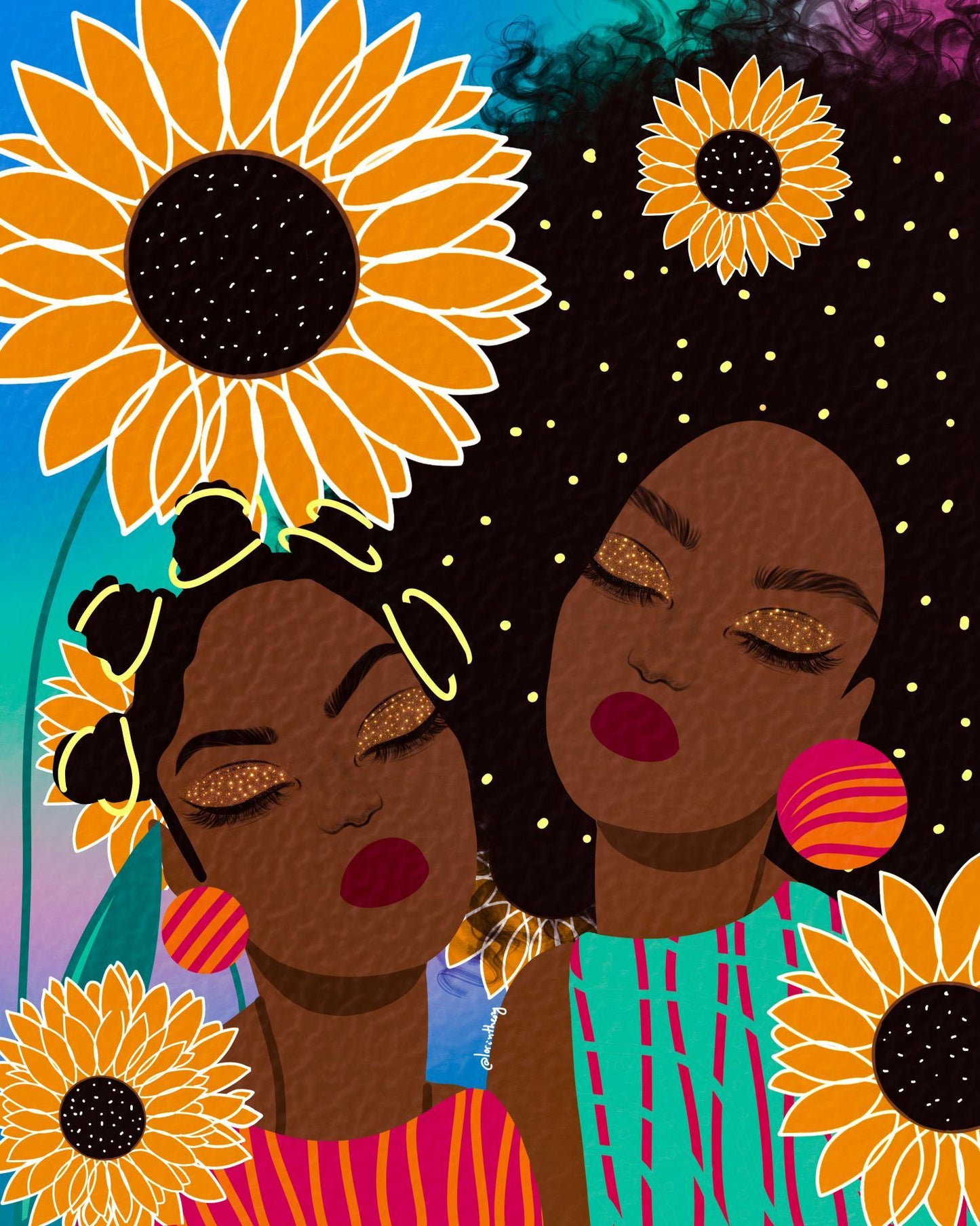 Sunflower Women By Lorintheory - Orange Classy Art