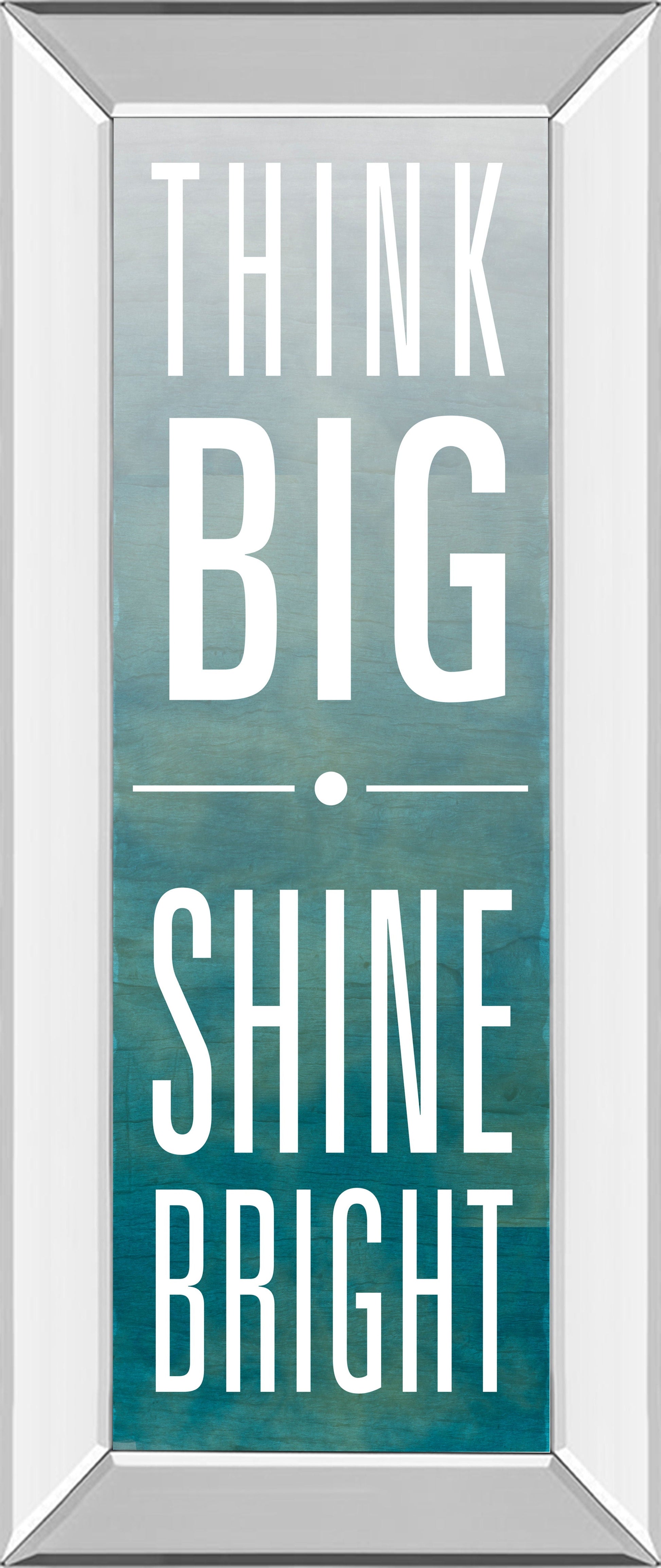 Shine By Sd Studios - Mirror Framed Print Wall Art - Blue Classy Art