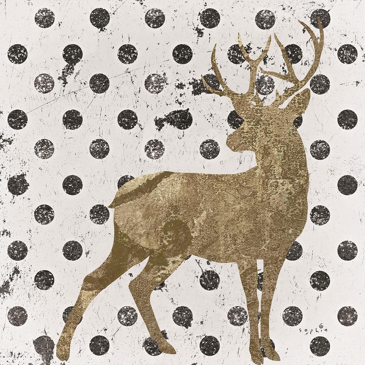 Forest Glam Deer By Sophie Six - Pink Classy Art