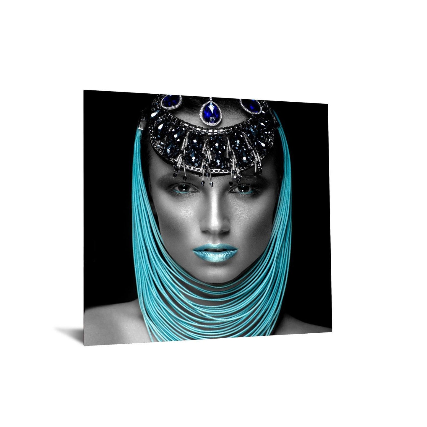 Temp Glass With Foil - Lady Pharaoh - Blue Classy Art