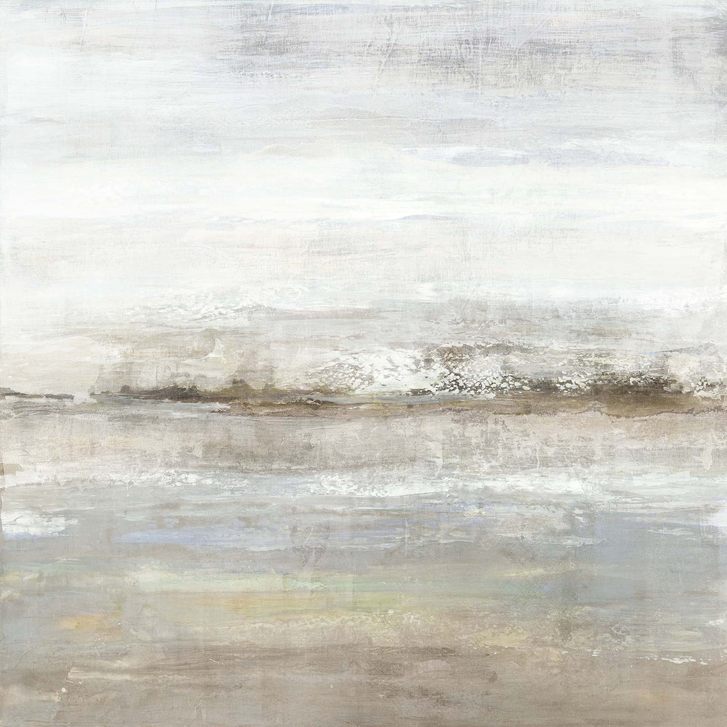 Floating Tempered Glass With Foil Mist - Gray Classy Art