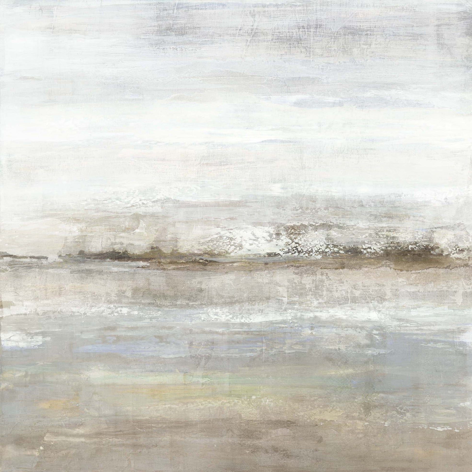 Floating Tempered Glass With Foil Mist - Gray Classy Art