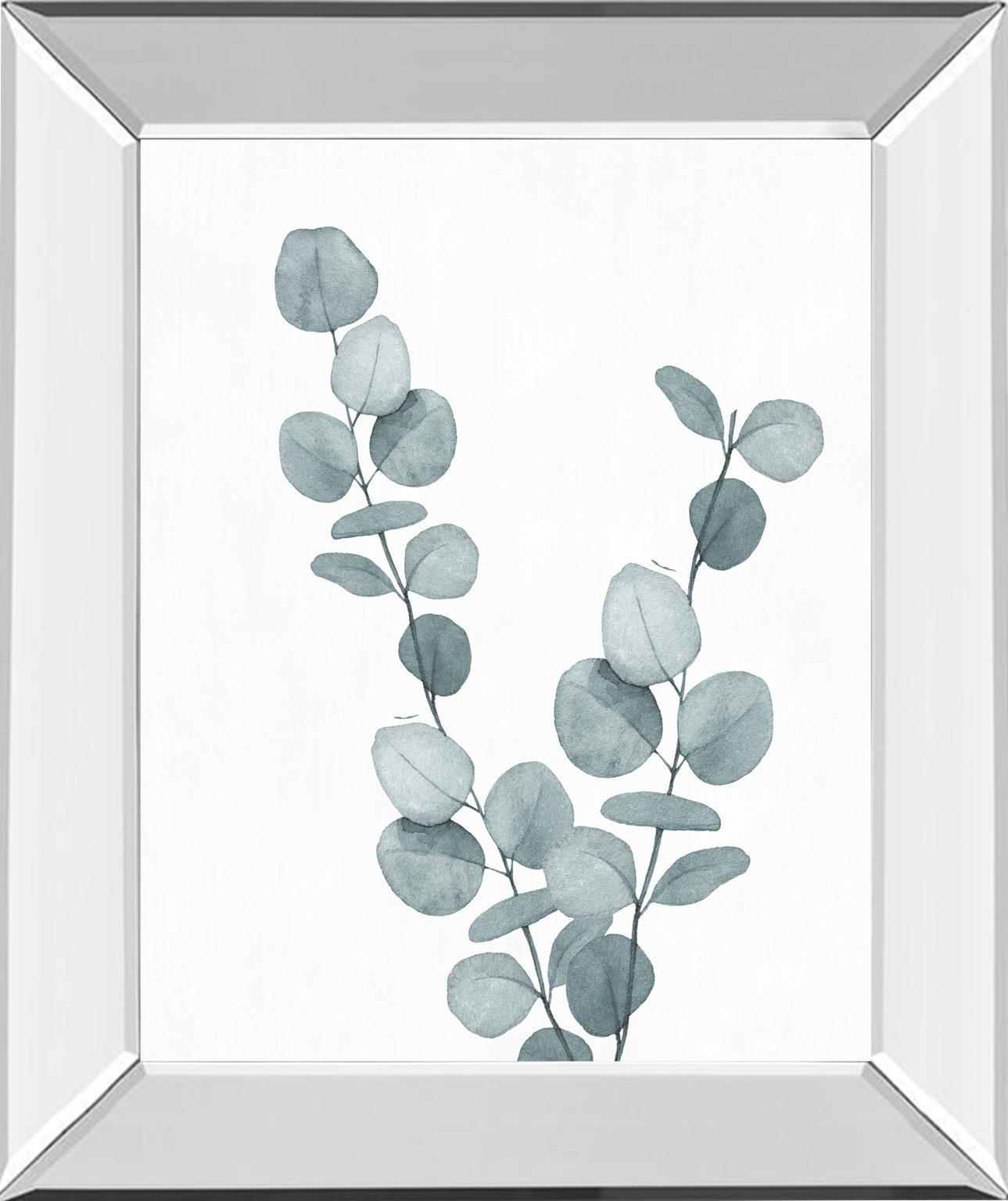 Blue Botanical Wash III By Conrad Knutsen - Pearl Silver Classy Art