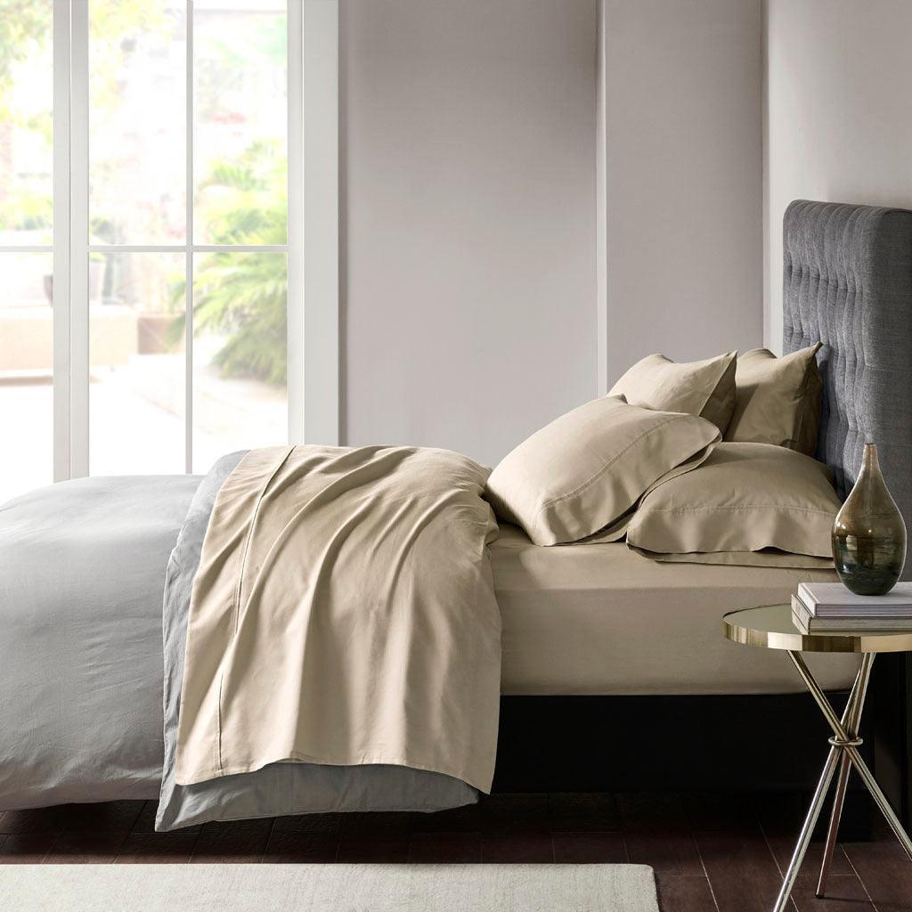 800 Thread Count Cal King Sheet Set Khaki Olliix.com