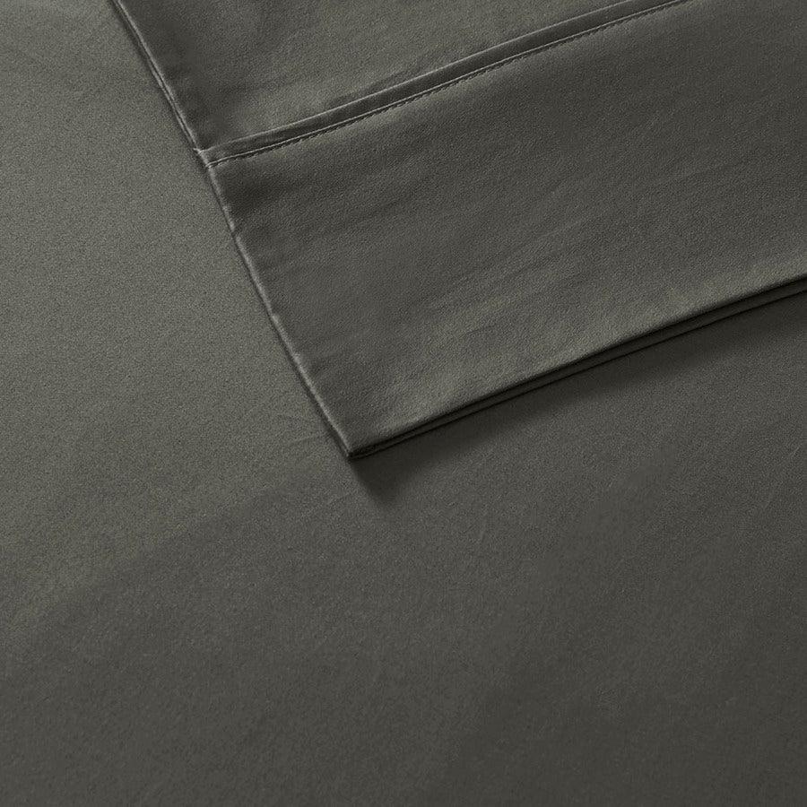 800 Thread Count Cotton Blend Sateen Sheet Set Split King Charcoal Olliix.com