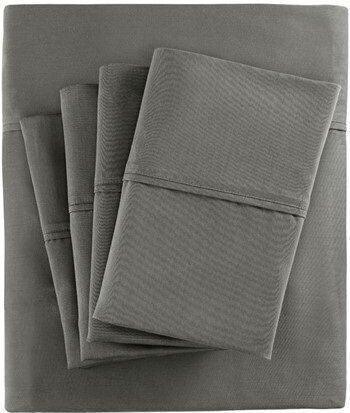 800 Thread Count Cotton Rich Sateen 6 Piece Queen Sheet Set Gray Olliix.com