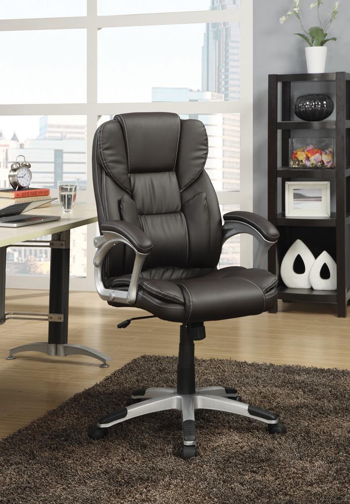 Transitional Dark Brown Office Chair Coaster Z2 Premium