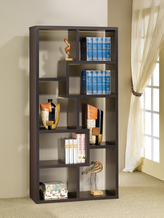 G800264 Casual Cappuccino Bookcase Coaster Z2 Premium