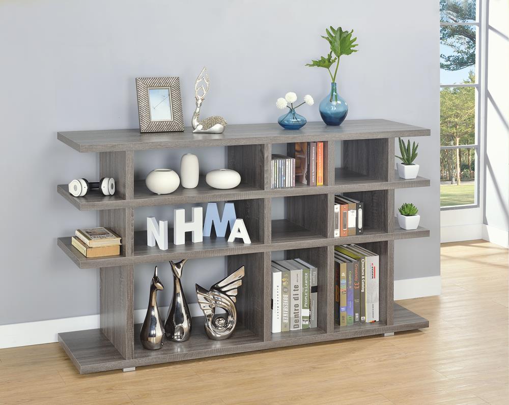 G800359 Contemporary Weathered Grey Bookcase Coaster Z2 Premium