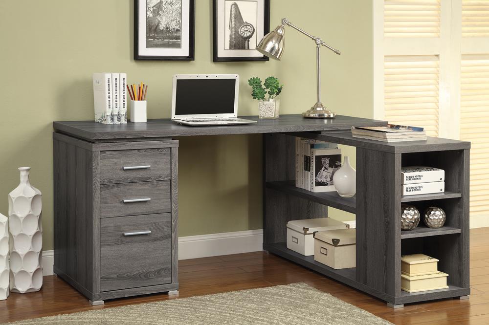 Yvette Weathered Grey Executive Desk Coaster Z2 Premium