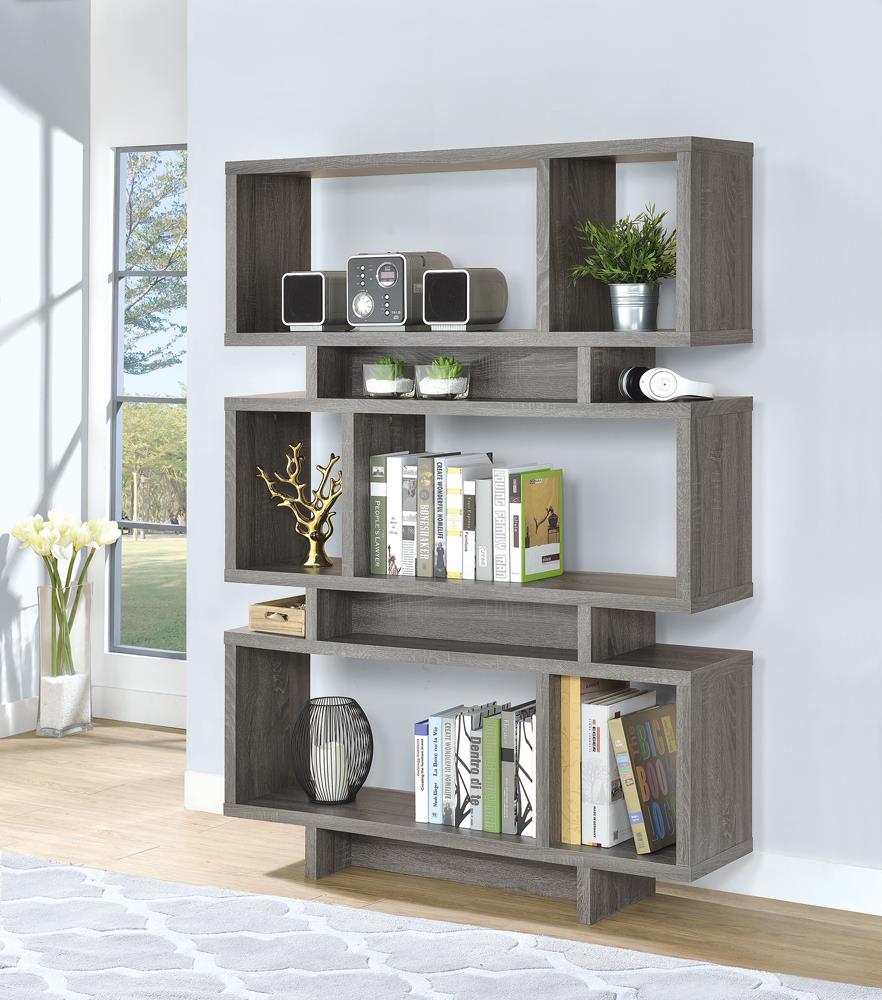 G800554 Contemporary Weathered Grey Bookcase Coaster Z2 Premium