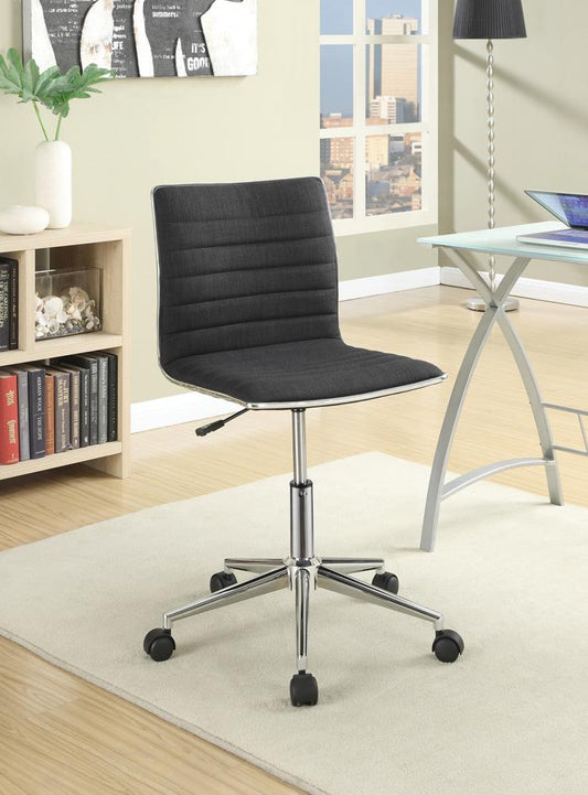 Modern Black and Chrome Home Office Chair Coaster Z2 Premium