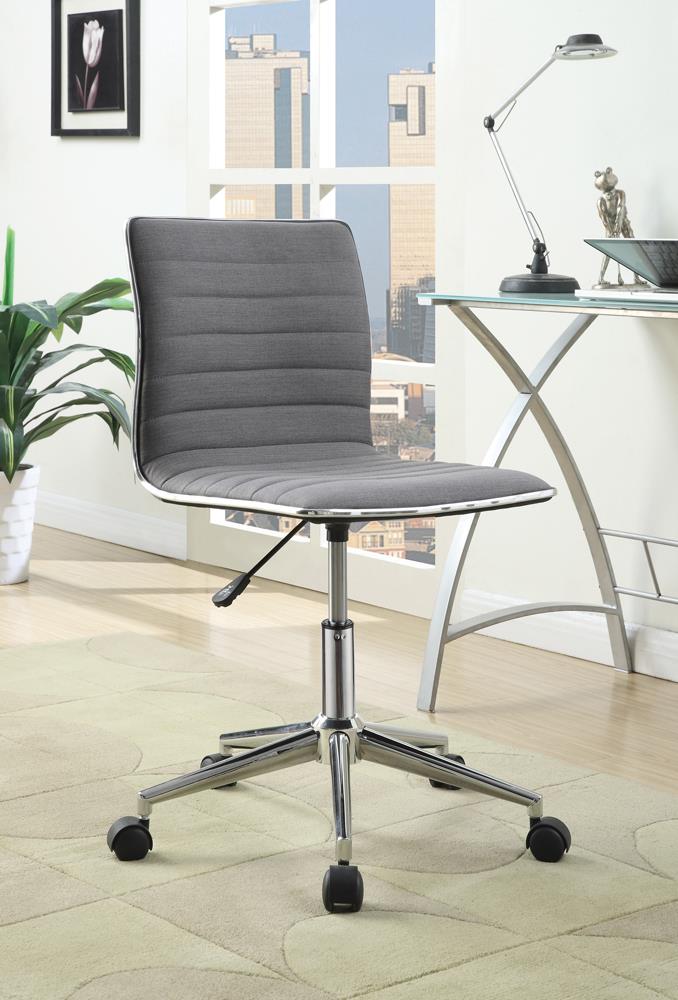 Modern Grey and Chrome Home Office Chair Coaster Z2 Premium