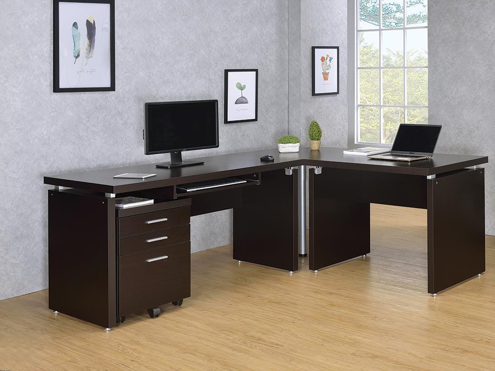 Skylar Contemporary Cappuccino Computer Desk Coaster Z2 Premium