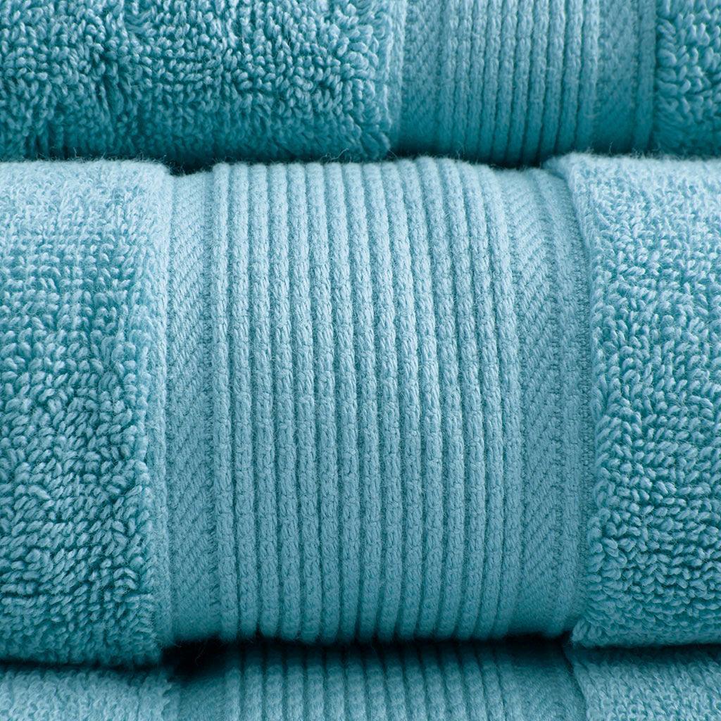 800GSM 8-Piece Towel Set Aqua Olliix.com