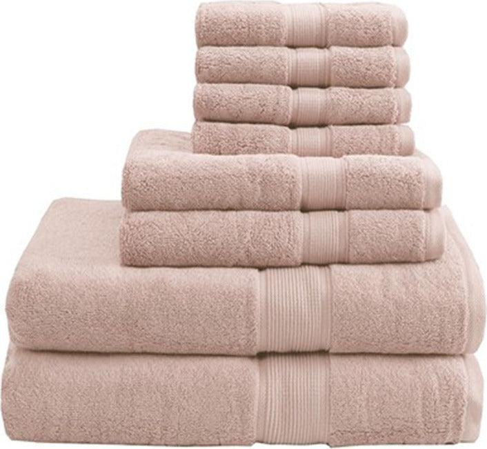 800GSM 8-Piece Towel Set Blush Olliix.com