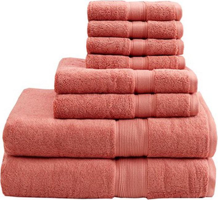 800GSM 8-Piece Towel Set Coral Olliix.com