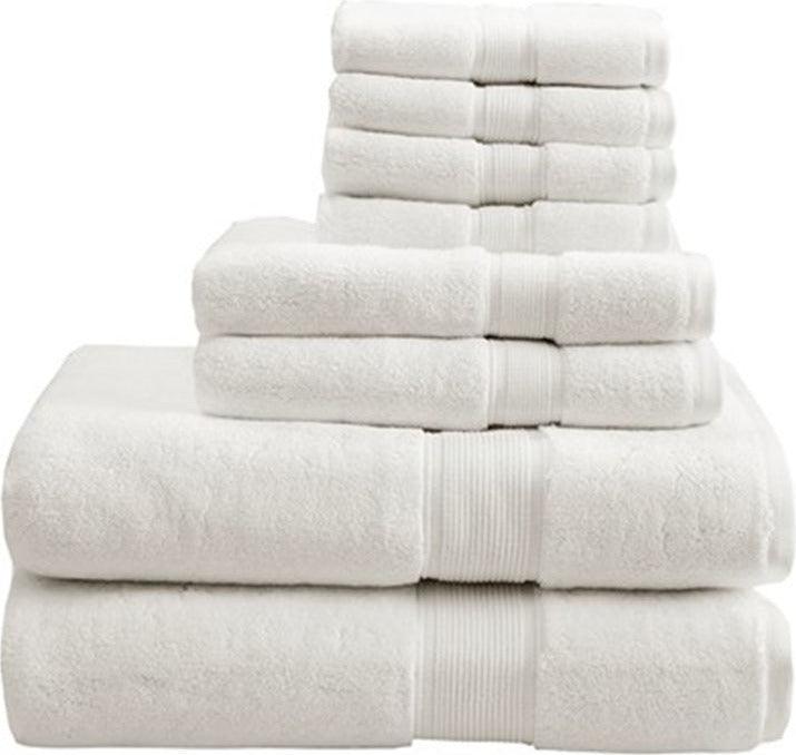 800GSM 8-Piece Towel Set Cream Olliix.com