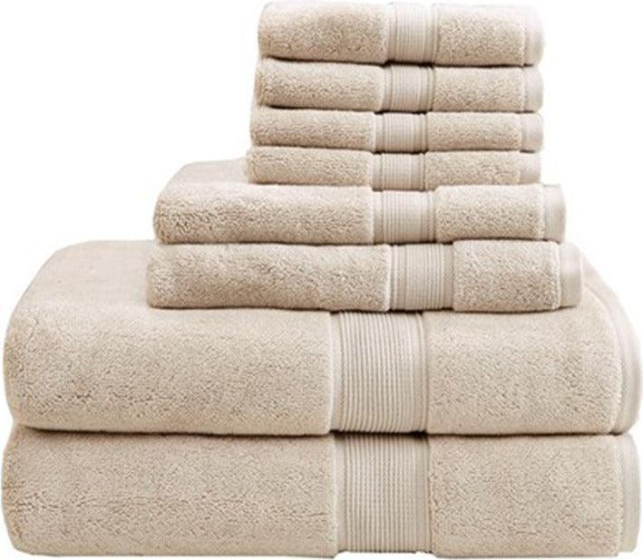 800GSM 8-Piece Towel Set Natural Olliix.com