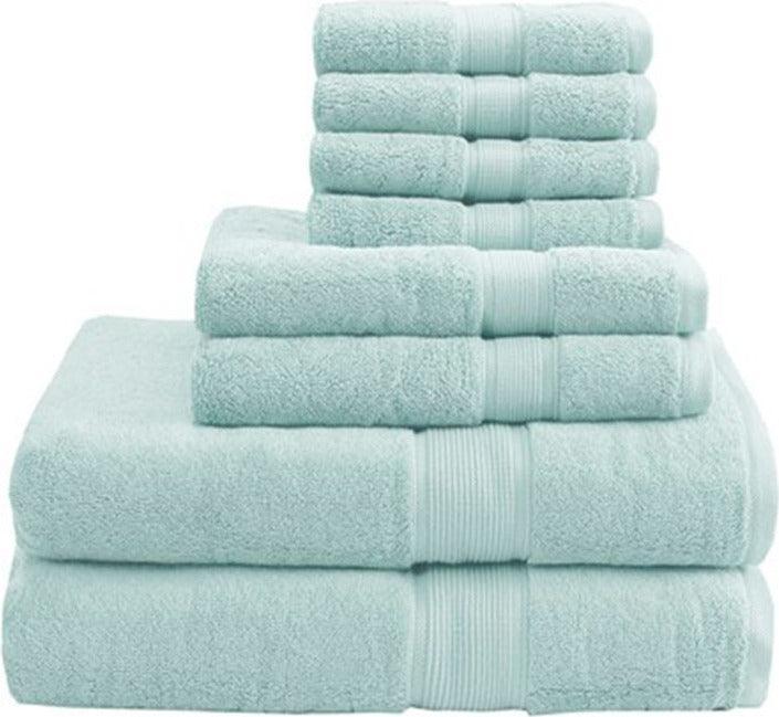 800GSM 8-Piece Towel Set Seafoam Olliix.com