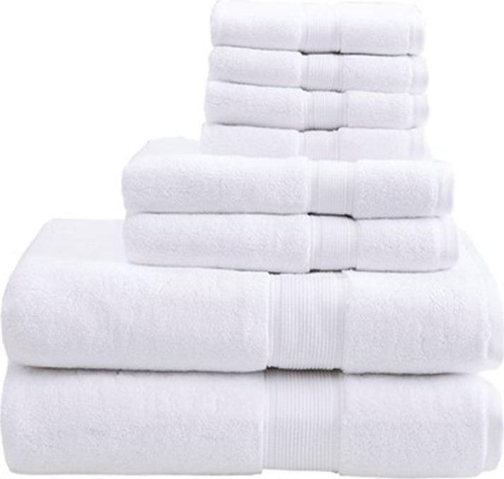 800GSM 8-Piece Towel Set White Olliix.com