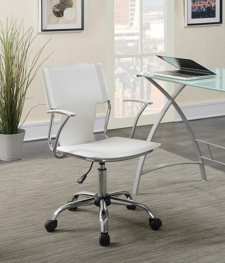 G801363 Contemporary White Office Chair Coaster Z2 Premium